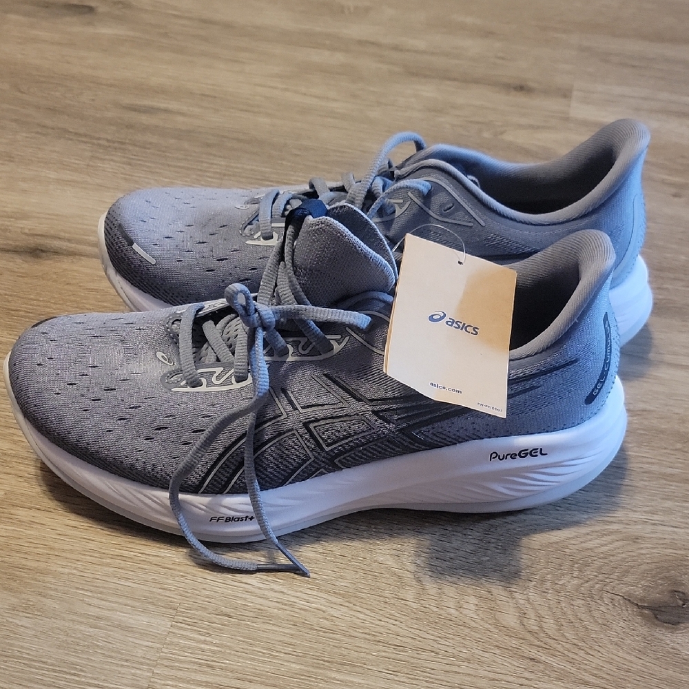 Asics Blue and White Athletic Sneakers